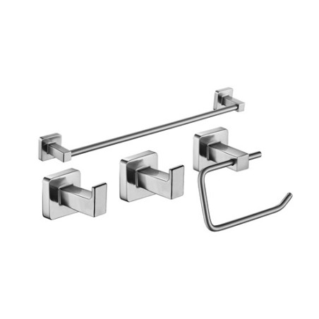 ACCESORIOS CUBE SET 4 PIEZAS - NICKEL (73028NK)