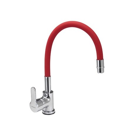 GRIFERIA CROMATIC EMBLEM COCINA MESADA ROJO (10016RO)