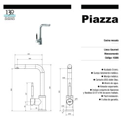 GRIFERIA GOURMET COCINA MESADA VERTICAL (10306)