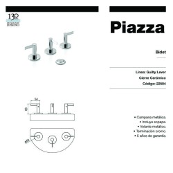 GRIFERIA GUILTY LEVER BIDET CON TRANSFERENCIA (22504)